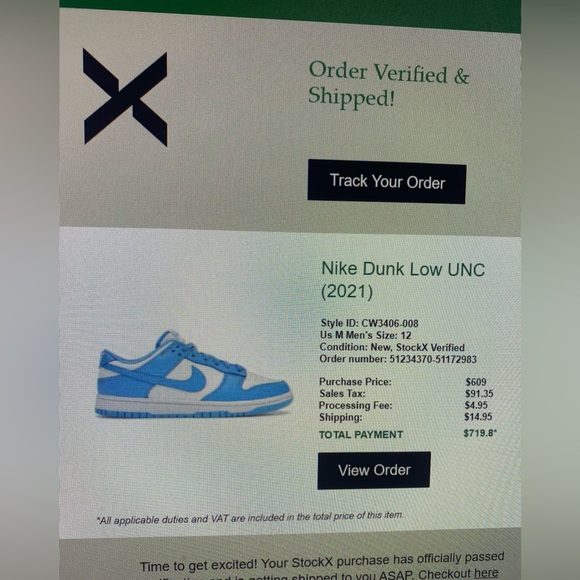 Nike dunk UNC - Size 12 - Lightly used - Replacement box - Picture 8 of 8